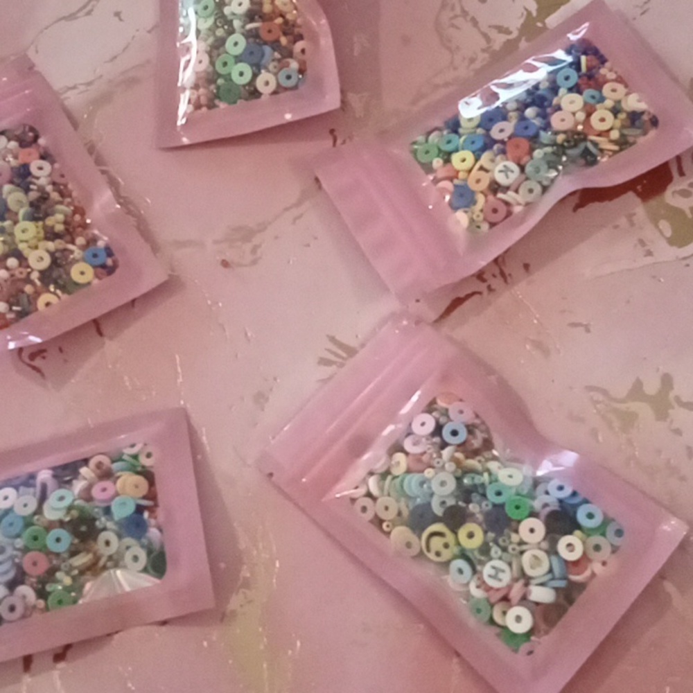 Rainbow clay bead mix four packs